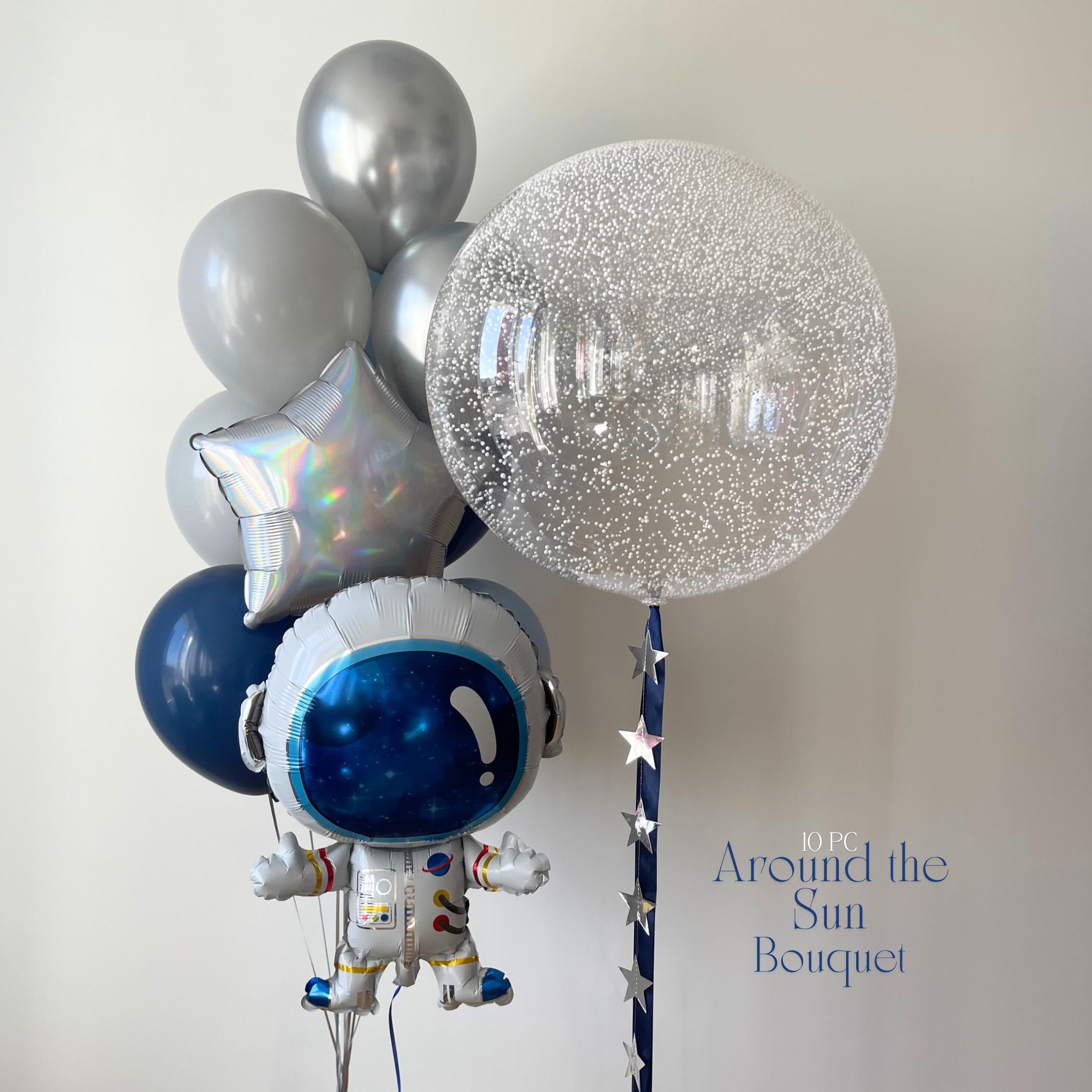 Trip Around the Sun Balloons | Astronaut Birthday Decor | Space Birthday | Outer Space | Blast Off | To the Moon | Galaxy Starry Night