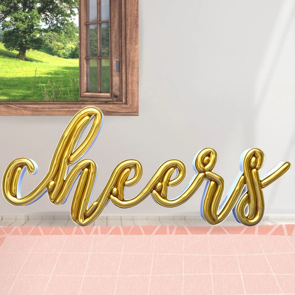 59 inch SCRIPT CHEERS MOSAIC FRAME
