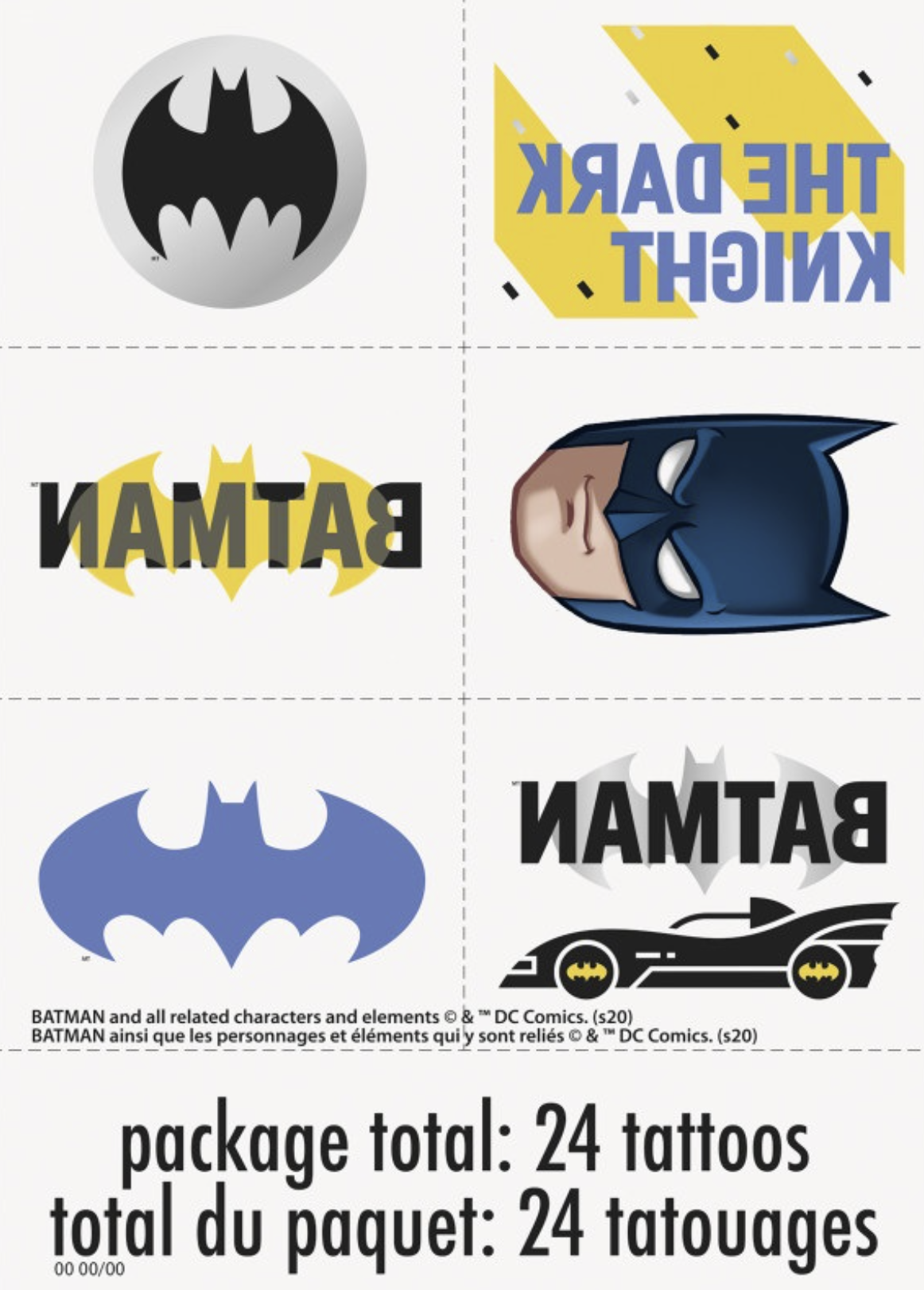Batman Tattoos - 24ct