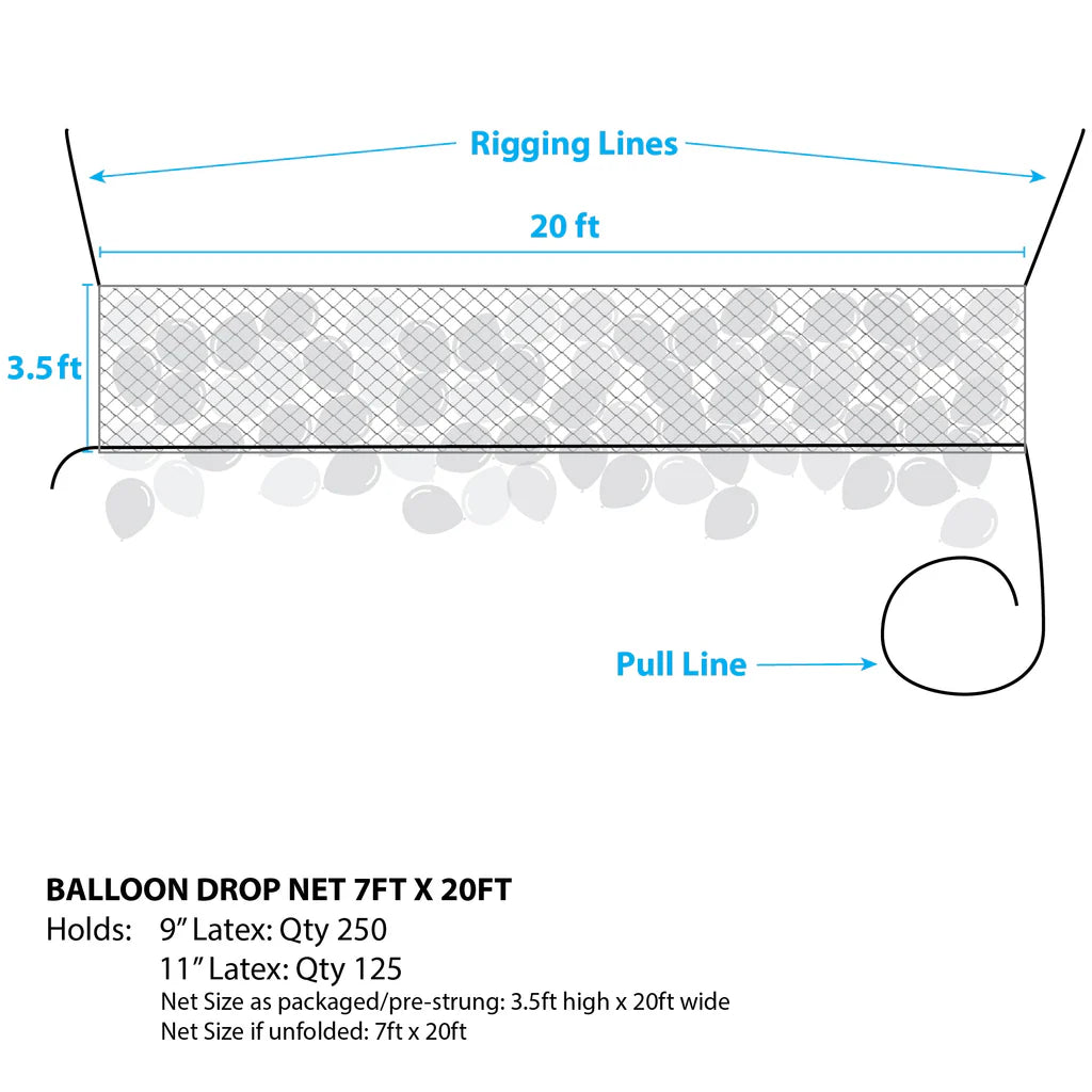 BALLOON NET PRE-STRUNG™ - 20ft x 3.5ft