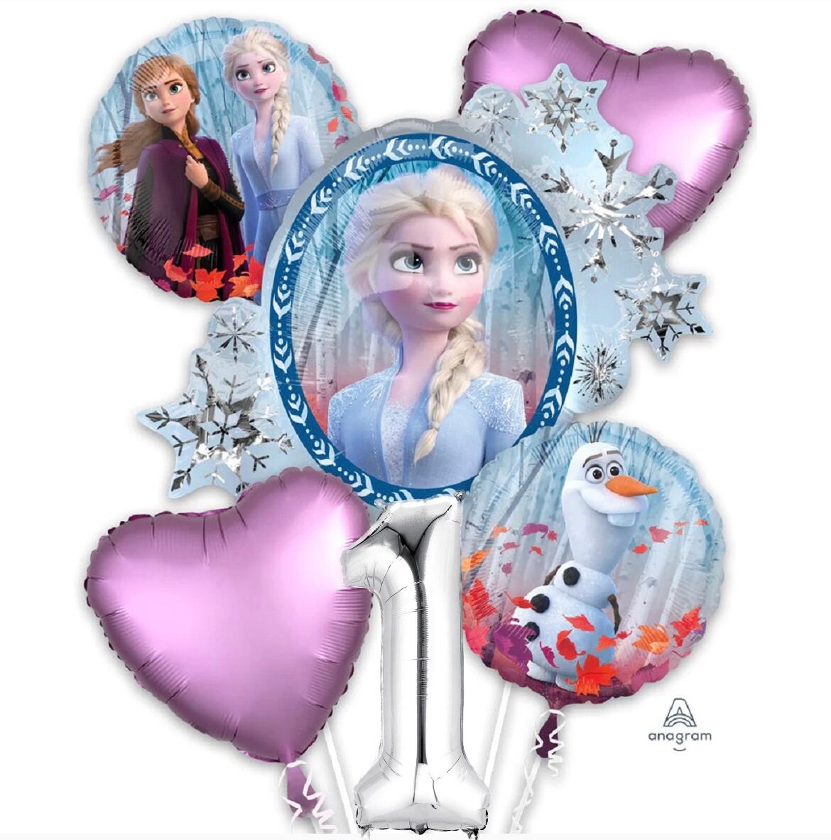 Frozen 2 Balloon Bouquet | Elsa, Anna and Olaf 5piece Balloon Bouquet | Disney Frozen Themed Birthday | Frozen 2 Balloon Bouquet | Frozen 2