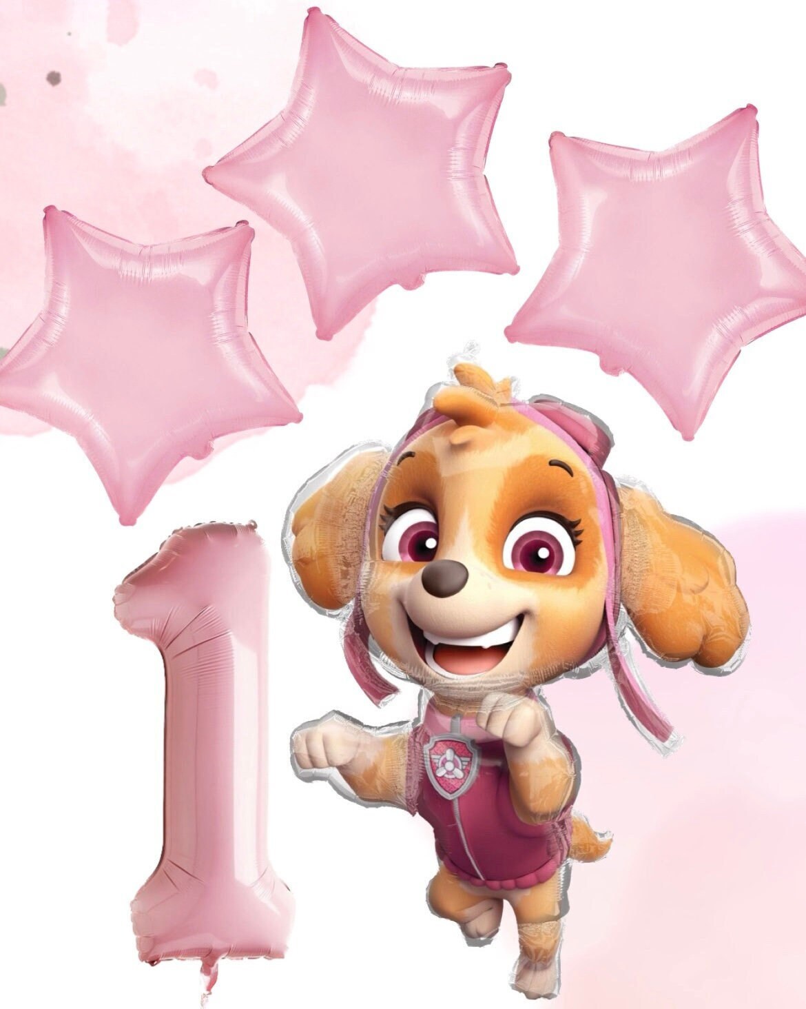 Paw Patrol Balloons | Paw Patrol Skye Helium Balloon Bouquet | Skye Birthday Balloons | Skye Paw Patrol Birthday Balloons