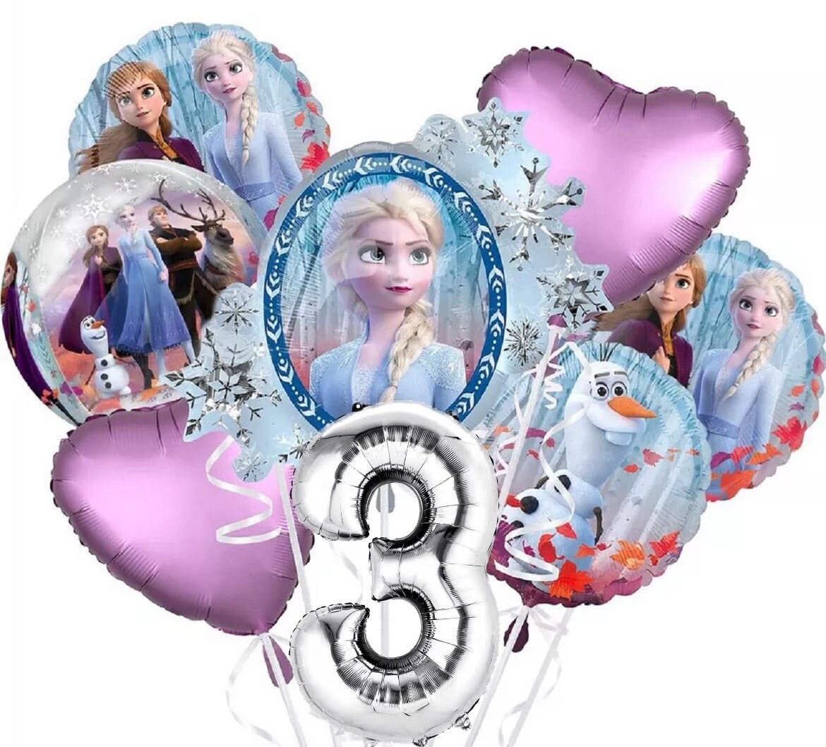 Frozen 2 Deluxe Balloon Bouquet with number | Frozen balloon bouquet | Frozen balloon garland | frozen balloon kit | Disney Frozen Birthday