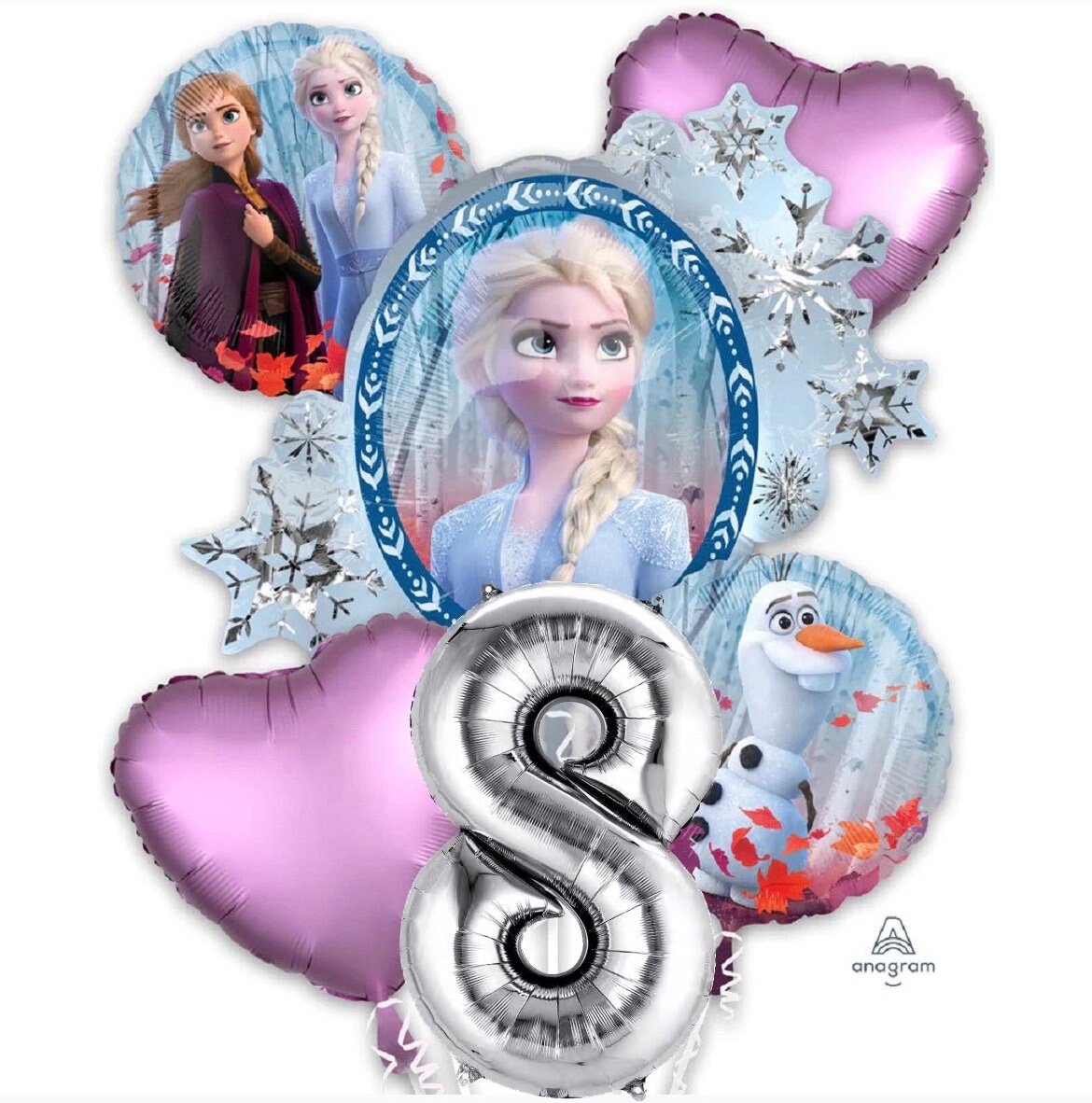 Frozen 2 Balloon Bouquet | Elsa, Anna and Olaf 5piece Balloon Bouquet | Disney Frozen Themed Birthday | Frozen 2 Balloon Bouquet | Frozen 2