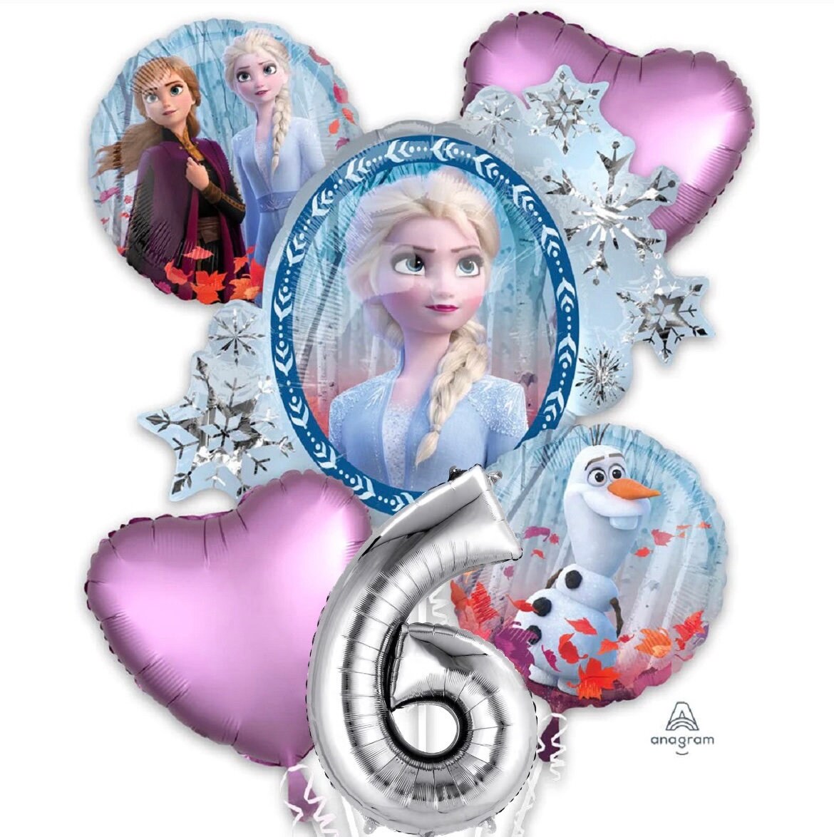 Frozen 2 Balloon Bouquet | Elsa, Anna and Olaf 5piece Balloon Bouquet | Disney Frozen Themed Birthday | Frozen 2 Balloon Bouquet | Frozen 2