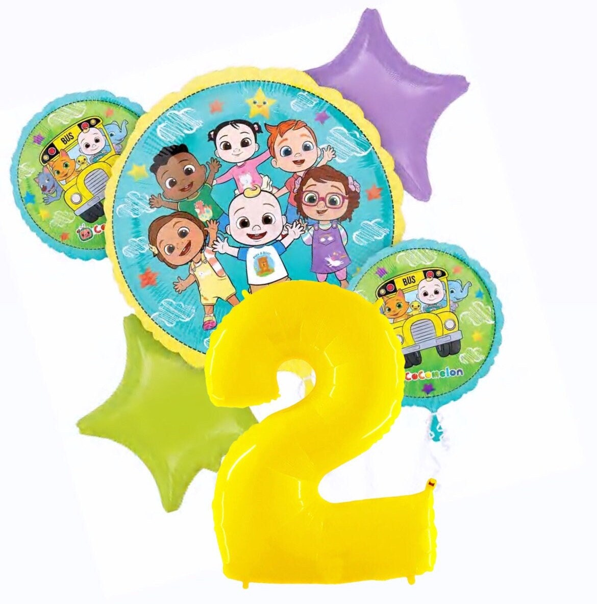 CoComelon Balloon | CoComelon Foil Balloon Bouquet | CoComelon birthday | CoComelon Balloon Bouquet | Cocomelon Party Decorations & supplies