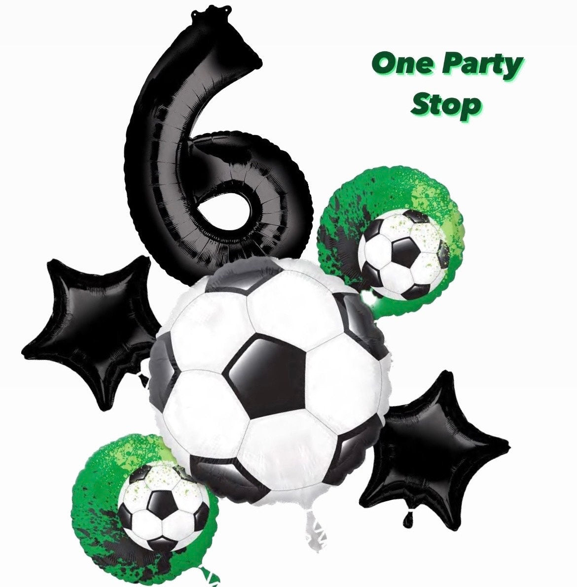 Soccer Balloons | Soccer Balloon Bouquet | Goal Getter Helium Balloons | Goal Getter Balloons | Soccer Party Decorations | Soccer supplies