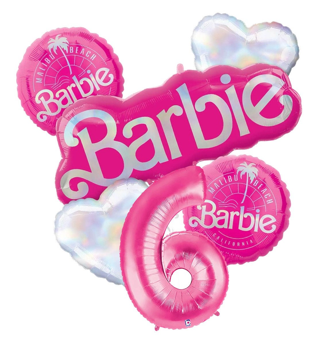Barbie Balloons | Barbie Super Shape Balloon | Malibu Barbie Helium Balloons | Malibu Beach Barbie Balloons | Barbie Party Decorations