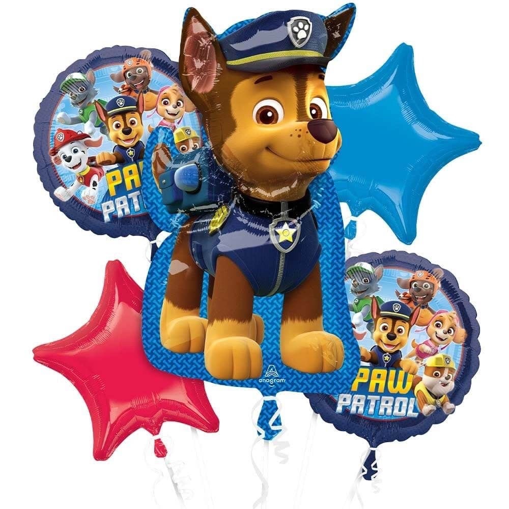 24" PAW PATROL-CHASE (Air-Fill Only) | Paw Patrol Balloons | Chase Paw Patrol Foil Balloon Bouquet | Paw Patrol party supplies and decor