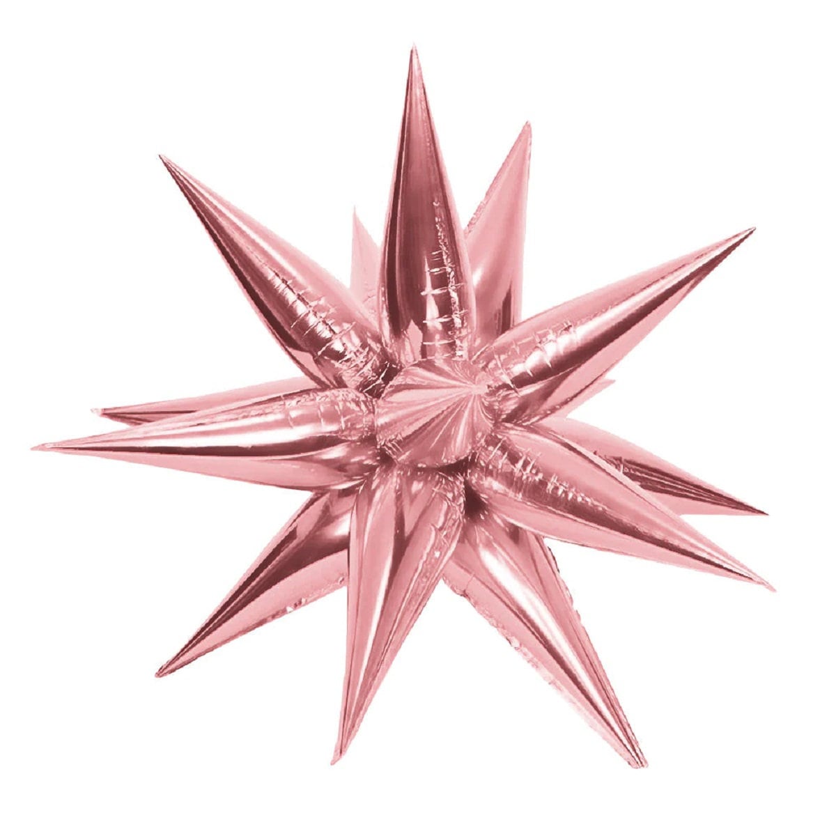 Rose Gold Star Burst Balloons | 3D Starburst Balloons | Star Balloons | Star Burst Balloon Air Fill | Pink garland | Bride Party Decorations