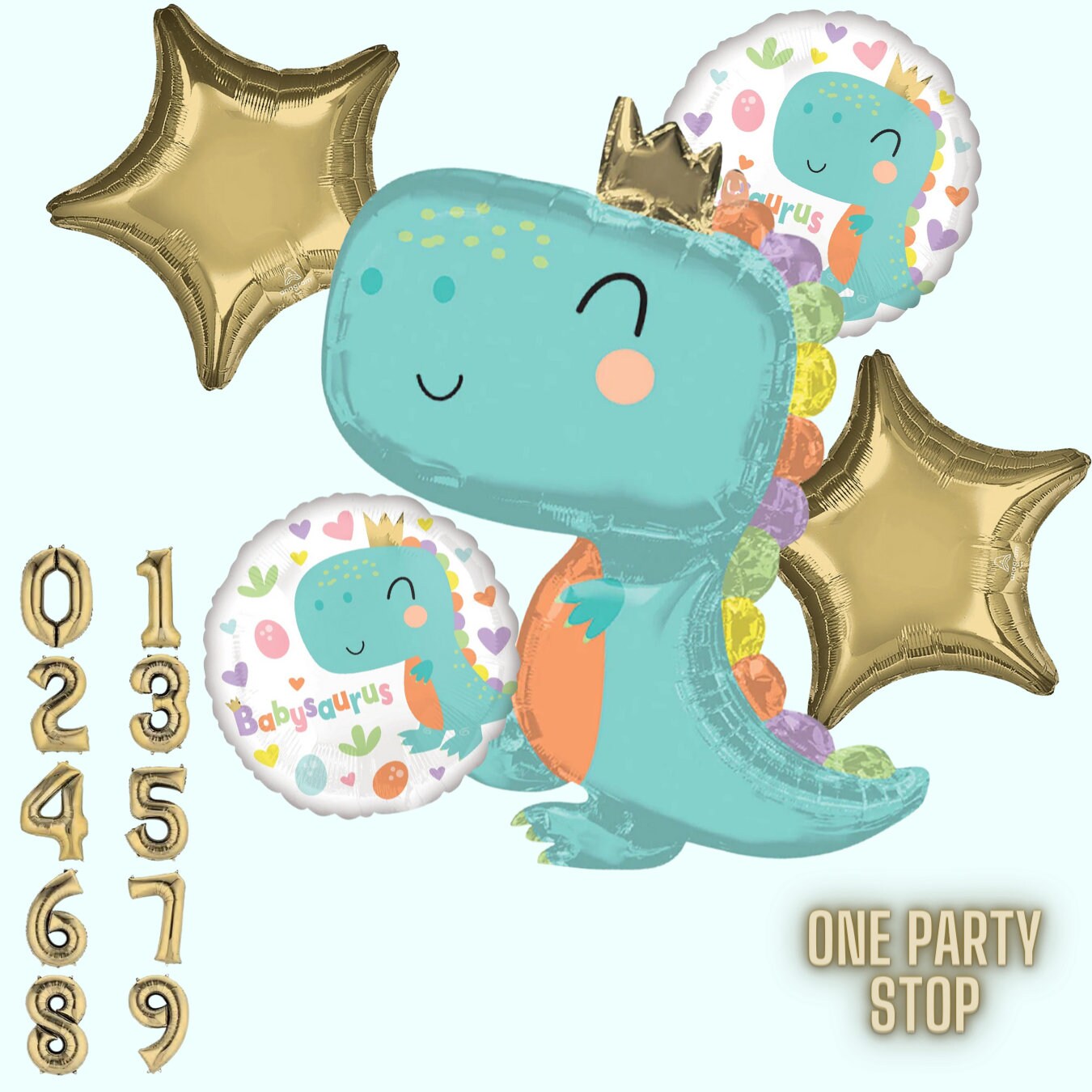 31" BABYSAURUS Balloon | Babysaurus Foil Balloon | Dinosaurs Decorations | Dinosaurs Party Decor | Cute baby Dinosaur | Kids Dino Birthday