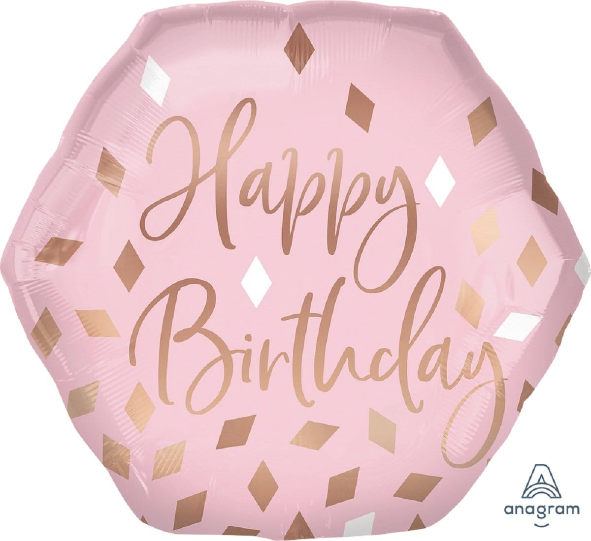 Blush Birthday Foil Balloon Bouquet, 5pc | Rose Gold Happy Birthday Balloon | Birthday Balloons | Blush Balloons | Large Gold Rose Numbers