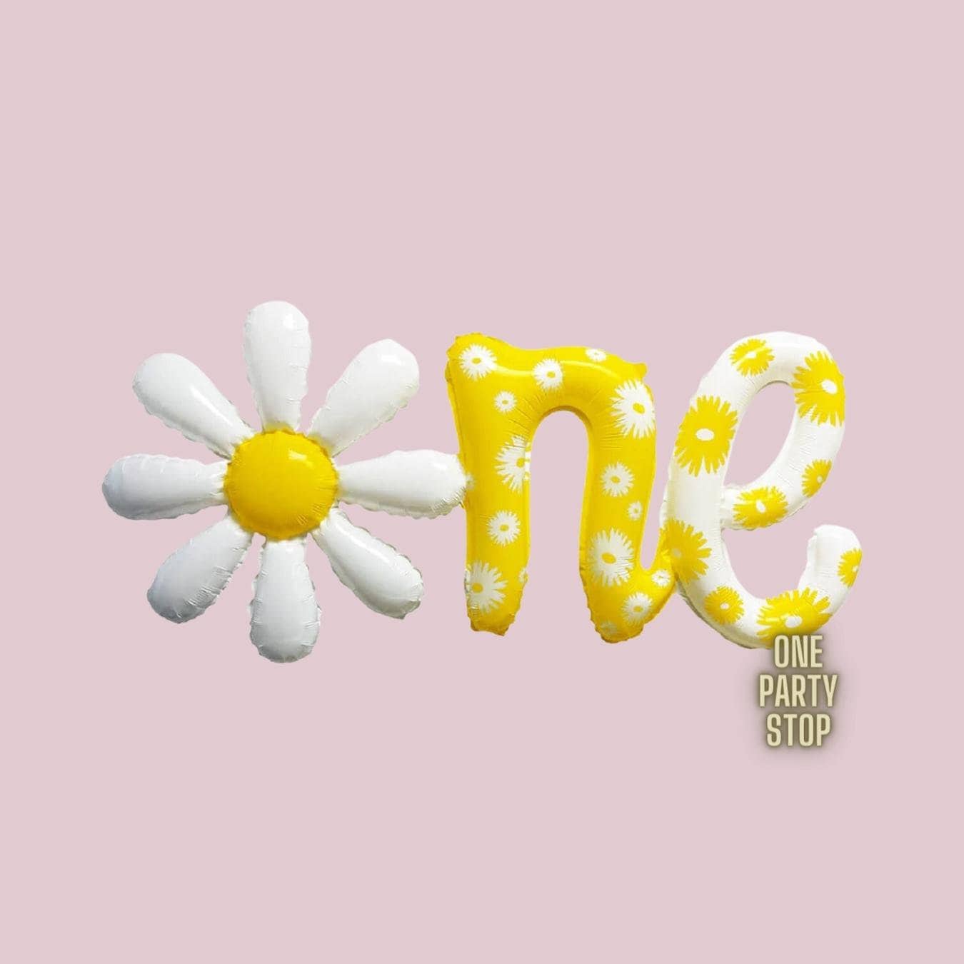 Daisy Number Balloon Bouquet | Number Balloon Structure, 40in | Daisy Flower Party | Two Groovy | Groovy One | Flower Power | First Birthday