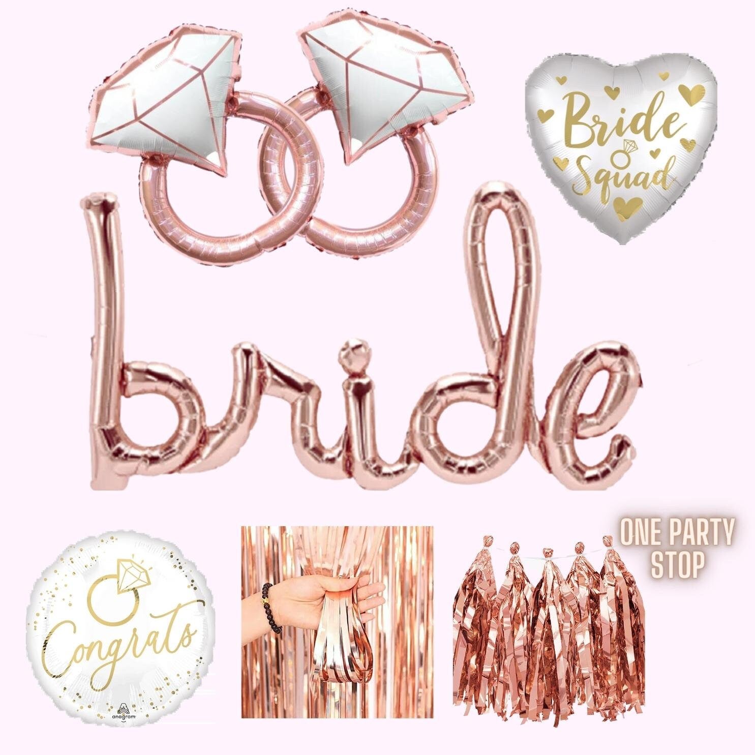 Diamond Engagement Ring Balloon | Diamond Ring Foil Balloon | Bride Balloon | Bridal Shower | Bachelorette Party | Engagement Party