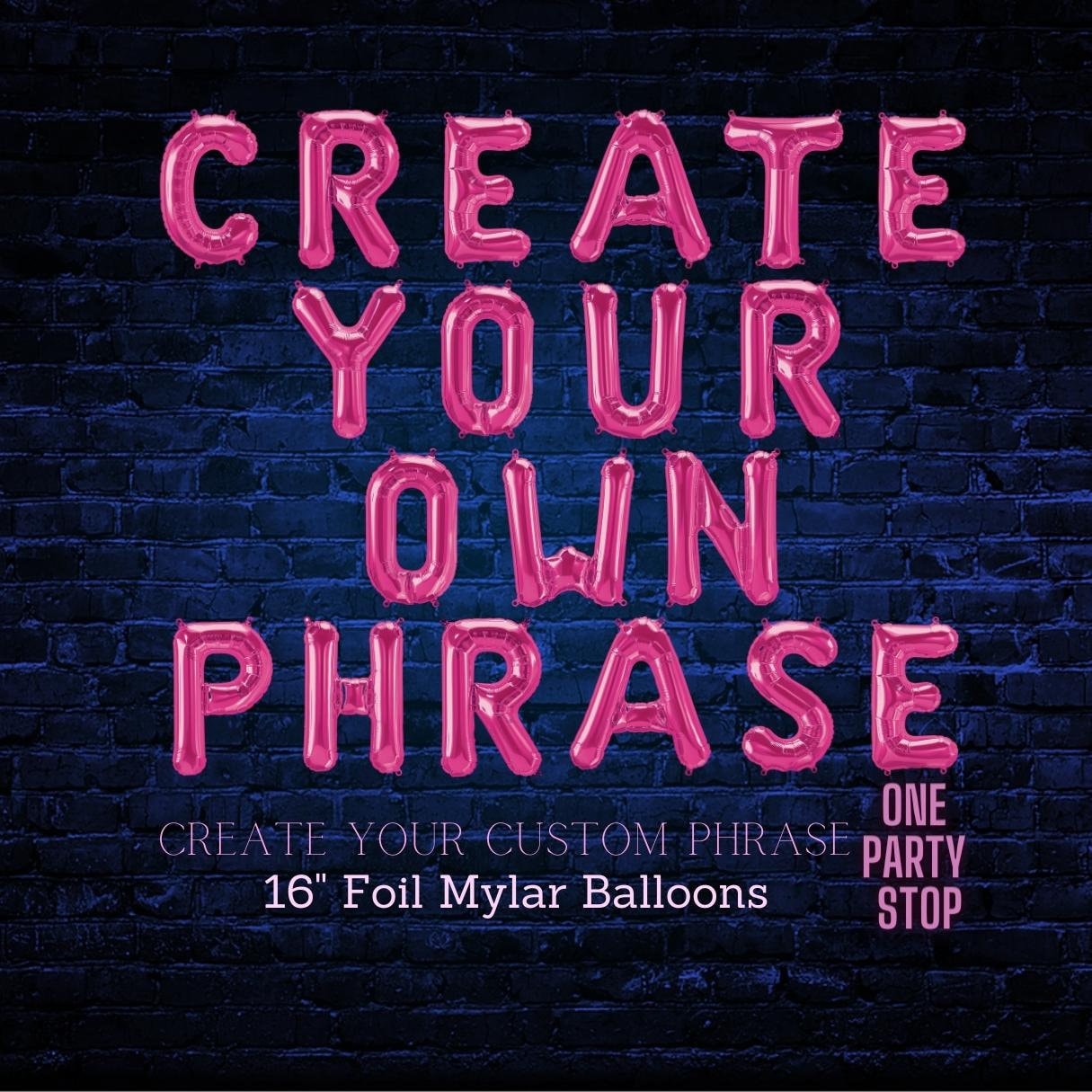 Custom balloon banner Gold | Silver, Rose Gold, Magenta, Blue Letter Banner 16''h | Letter Balloon Banner | Birthday Balloon | Bachelorette