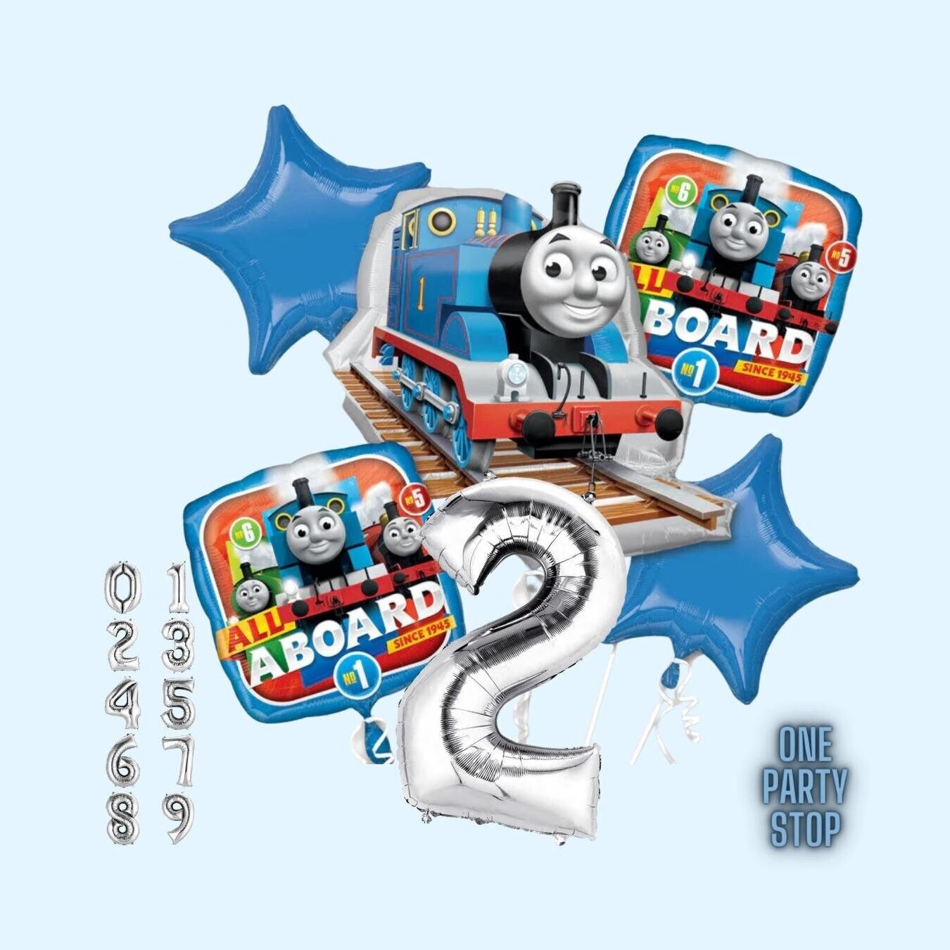 Thomas Balloon Bouquet | Thomas the train party supplies | Thomas decorations | Thomas birthday | Toddlers birthday| 1st | 2nd |3rd birthday