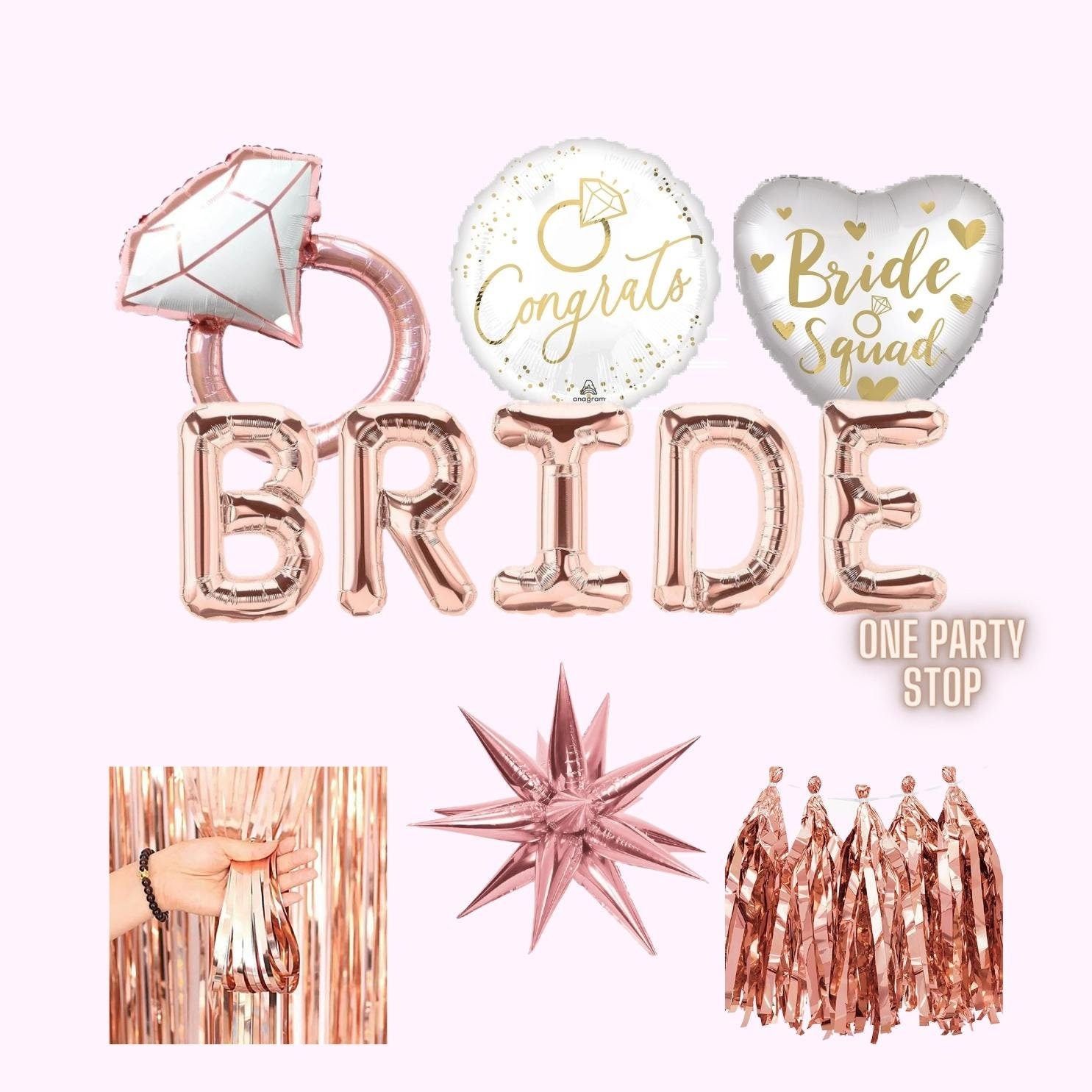 Diamond Ring Foil Balloon: Bachelorette Party Decor