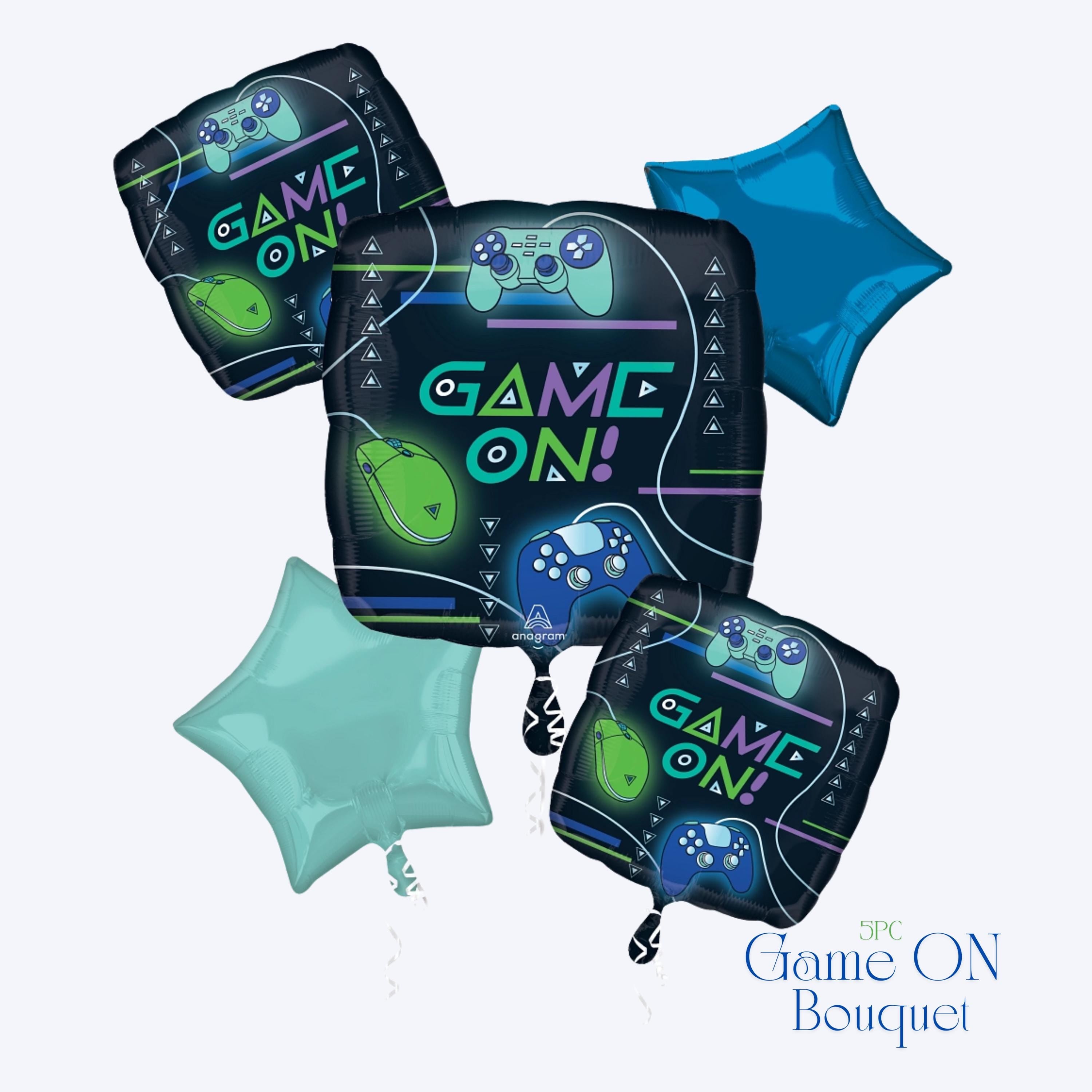 Game On Balloon Bouquet: Video Game Birthday Party Decorations
