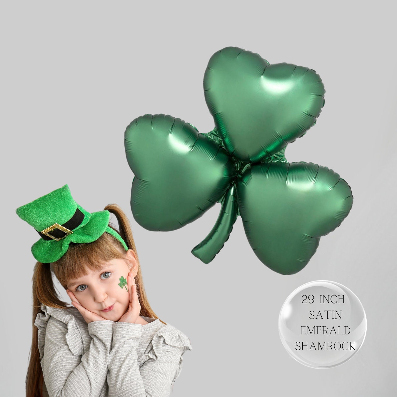 St. Patrick's Day Foil Balloons: Leprechaun, Shamrock, Rainbow