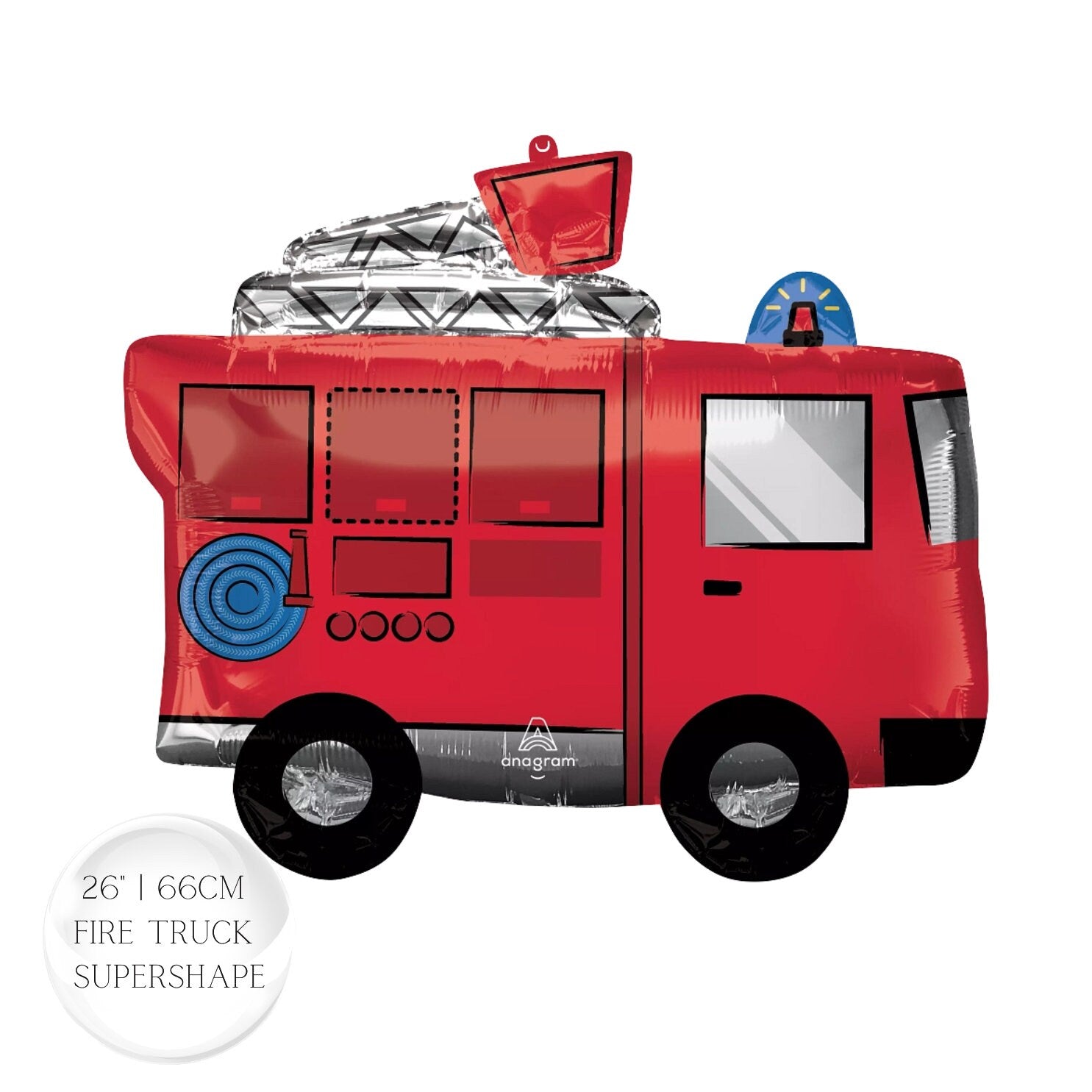 Fire Truck Birthday Balloons: First Responders Party Decor