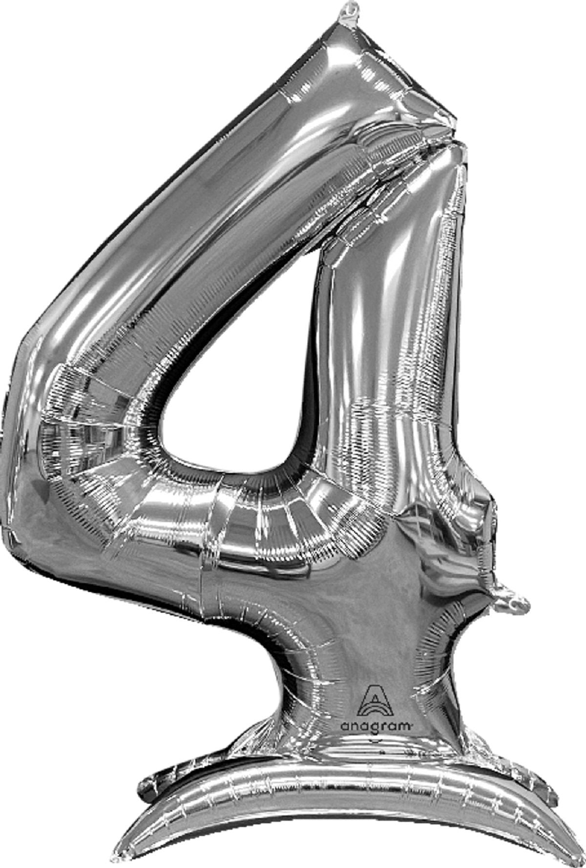 Giant 52" Silver Number Balloon: Milestone Party Decor