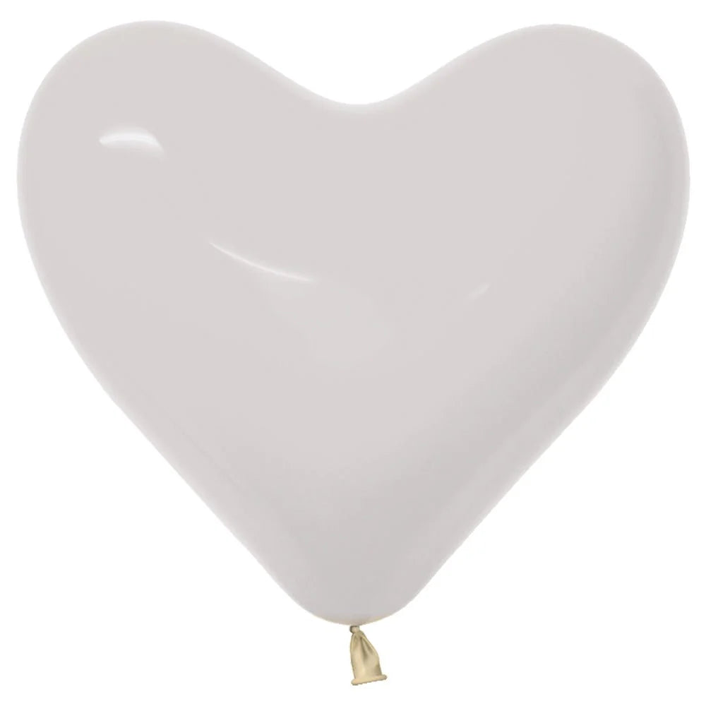 11 inch SEMPERTEX HEARTS - CRYSTAL CLEAR