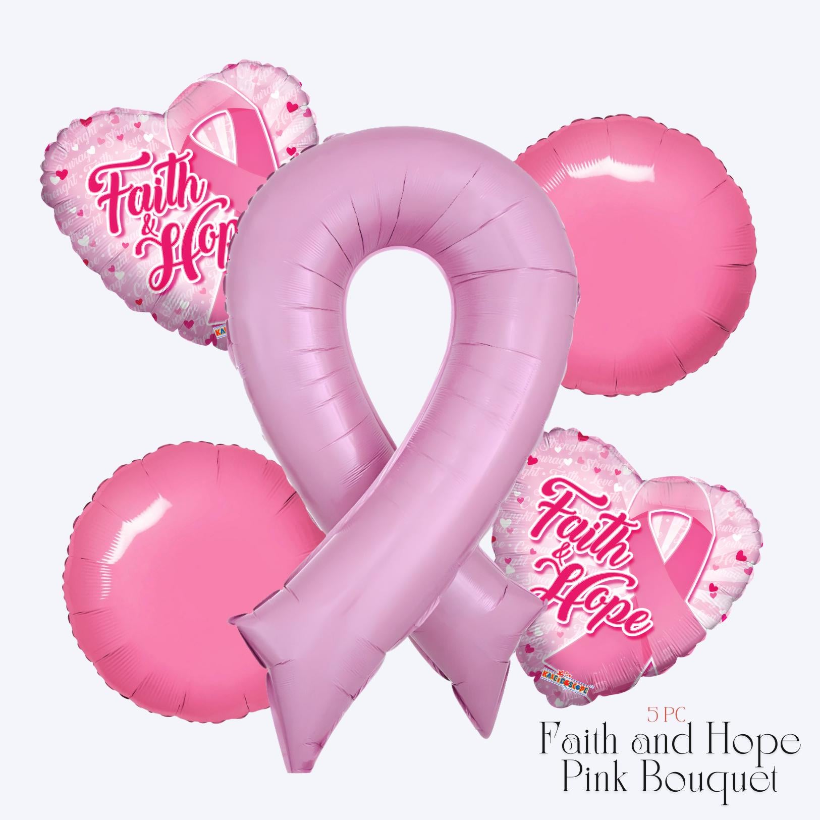 Faith and Hope Balloons | Breast Cancer Awareness Balloons | Walk Fundraiser