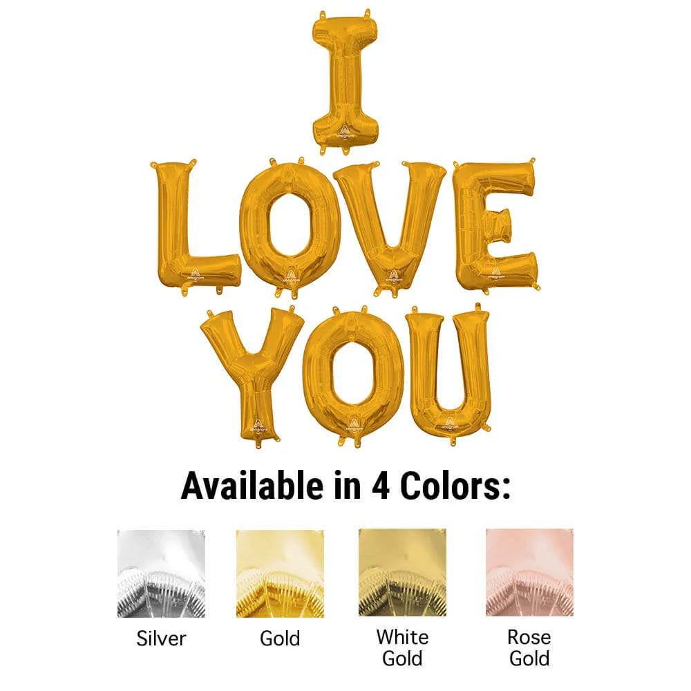 16 inch I LOVE YOU - ANAGRAM LETTERS KIT (AIR-FILL ONLY)