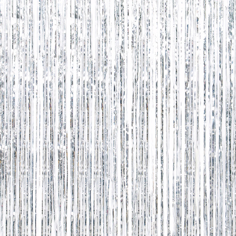 SILVER FRINGE DOOR CURTAIN 3.25ft X 6.5ft