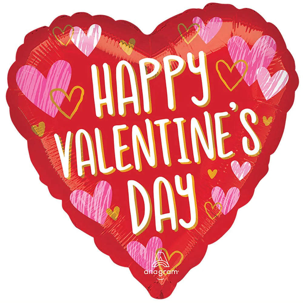 17 inch HAPPY VALENTINE'S DAY SKETCHED IMPRESSIONS