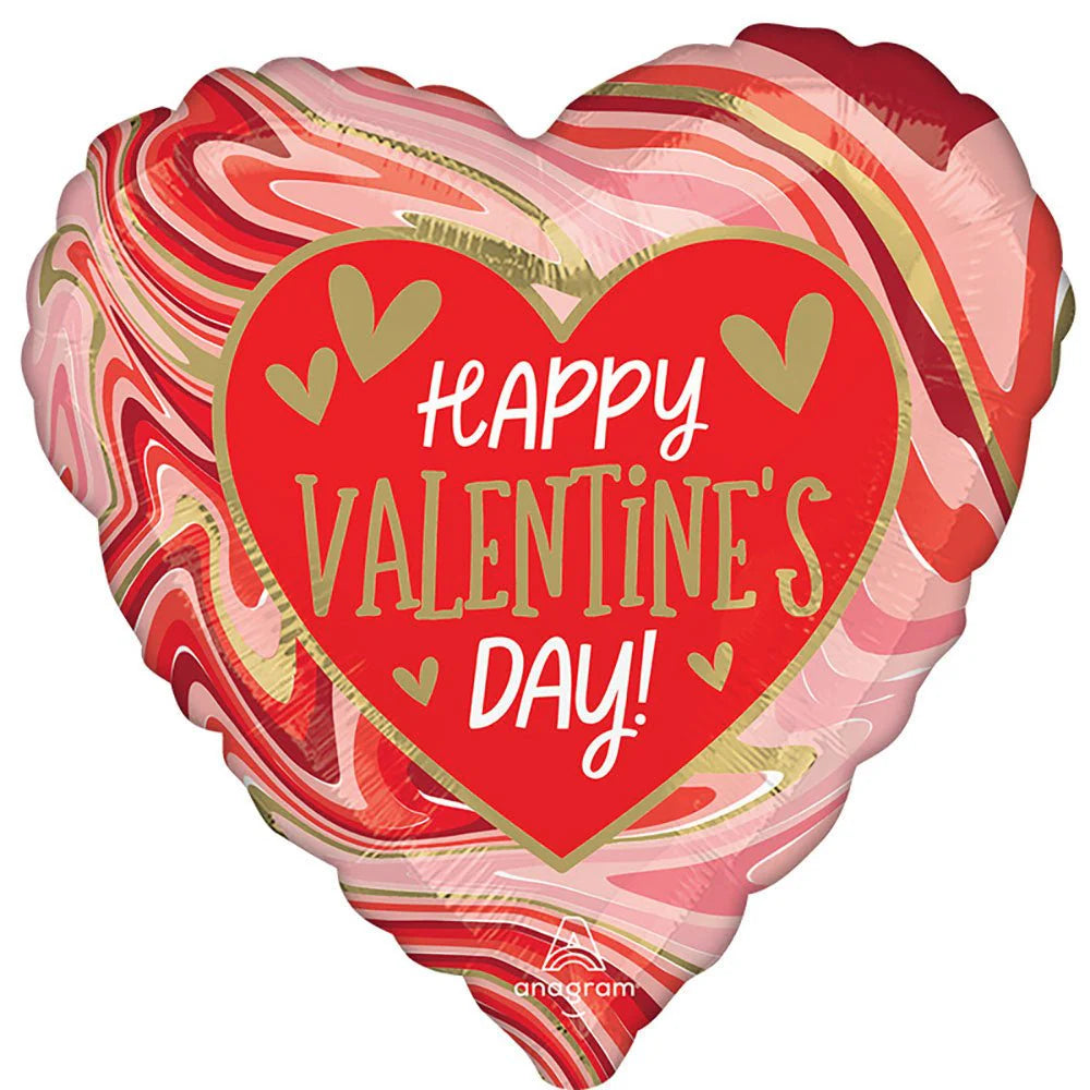 17 inch HAPPY VALENTINE'S DAY TWISTY MARBLE