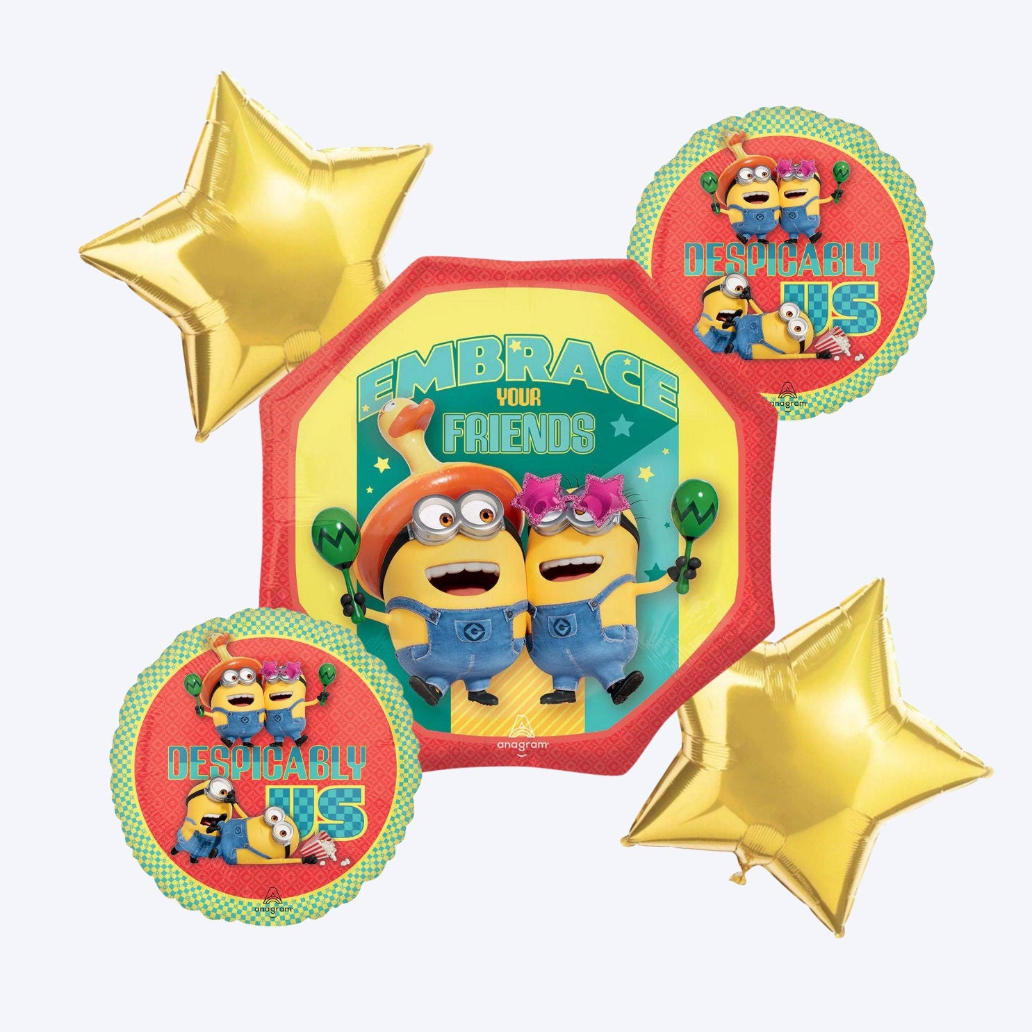 Despicable Me 4 Minions Balloon Bouquet - Anagram Licensed