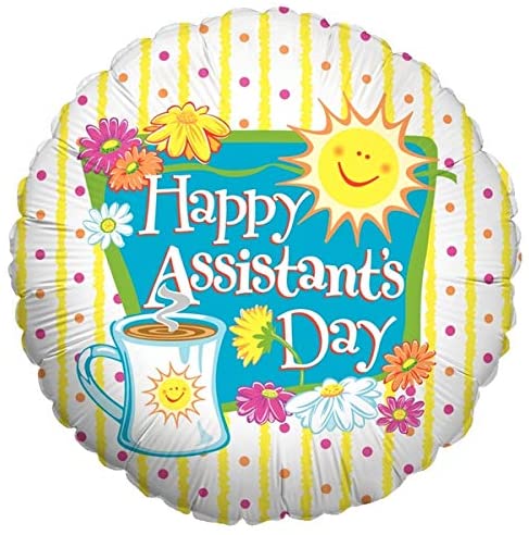 18 inch HAPPY ASSISTANT'S DAY SUN AND COFFEE