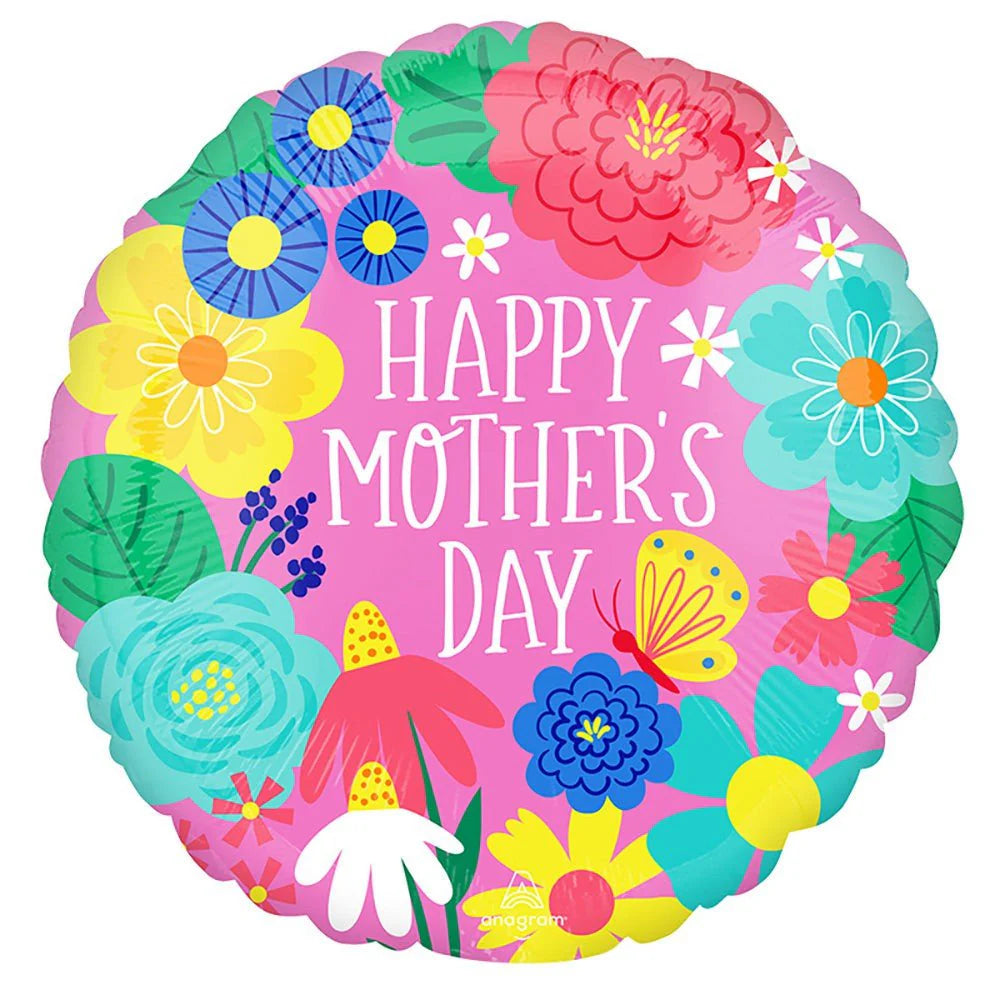 18 inch HAPPY MOTHER'S DAY PRETTY FLOWERS IN PINK