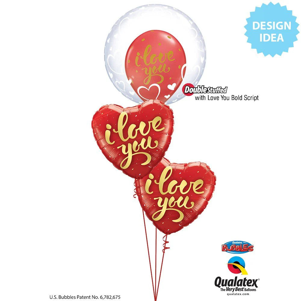 18 inch I LOVE YOU GOLD SCRIPT