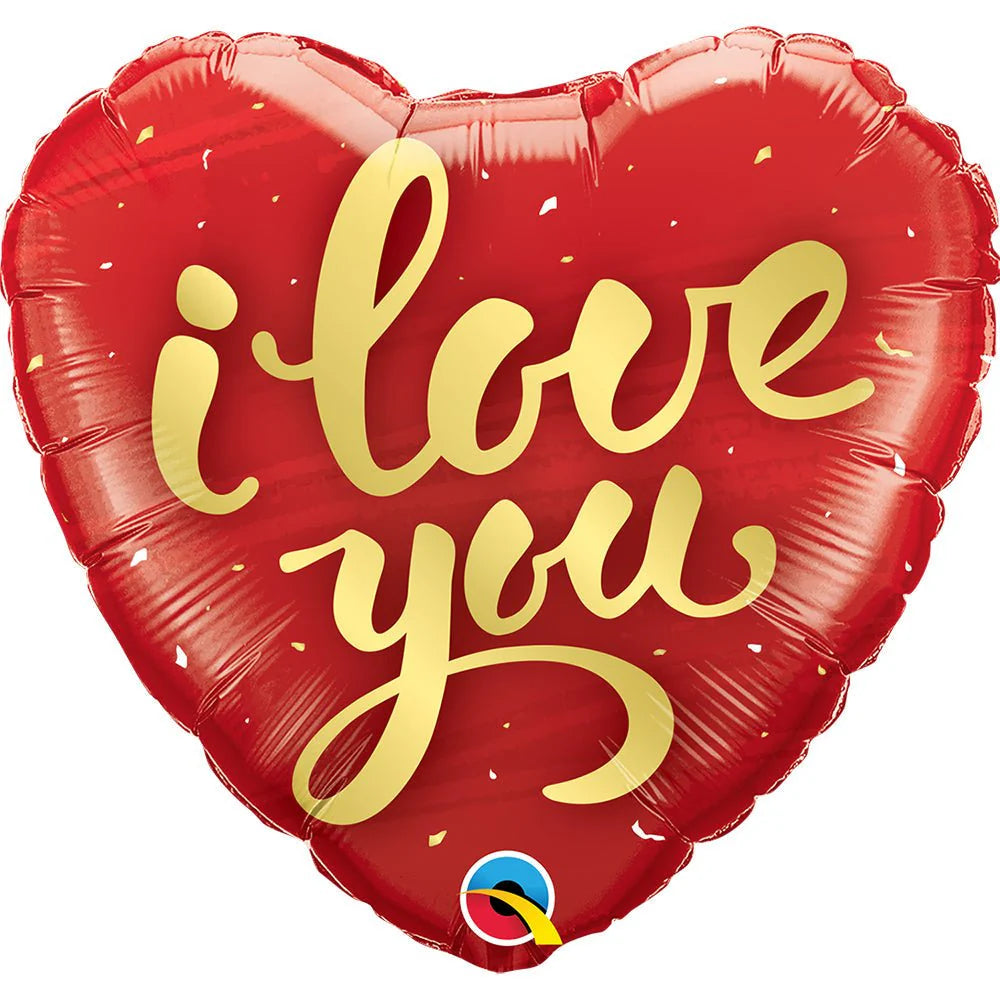 18 inch I LOVE YOU GOLD SCRIPT