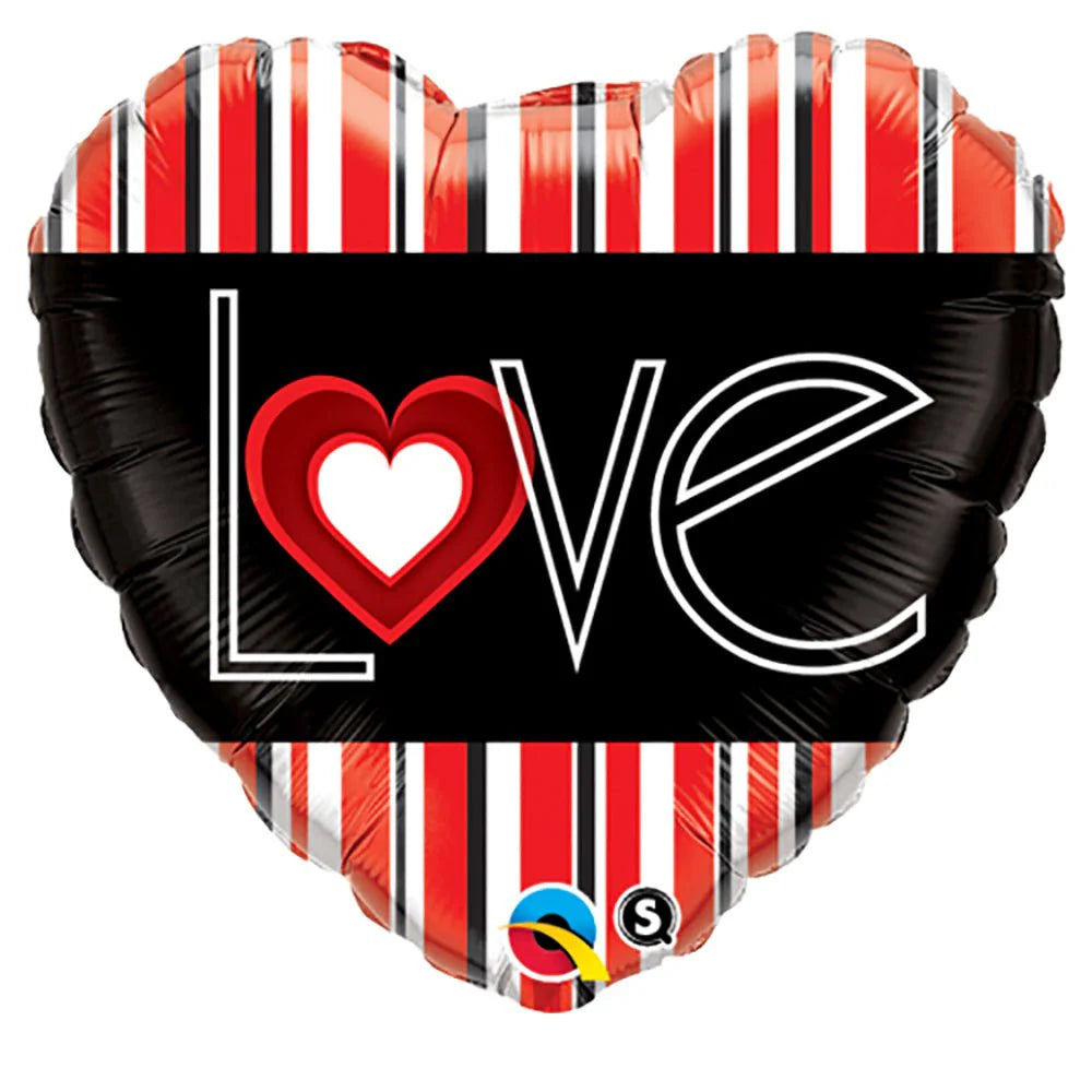 18 inch L(HEART)VE RED STRIPES