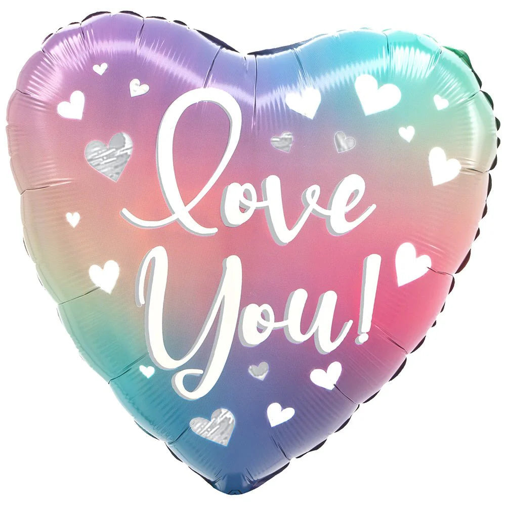 18 inch LOVE YOU OMBRE HEART