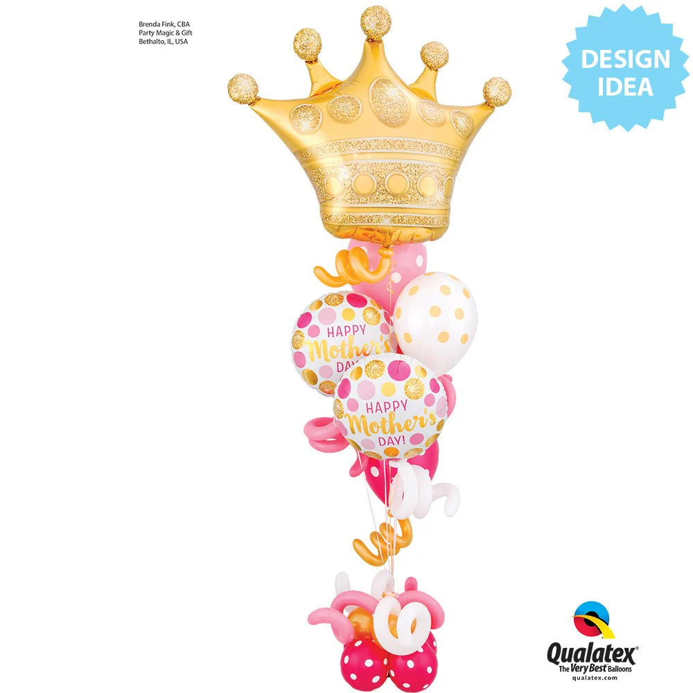 18 inch MOTHER'S DAY PINK & GOLD DOTS