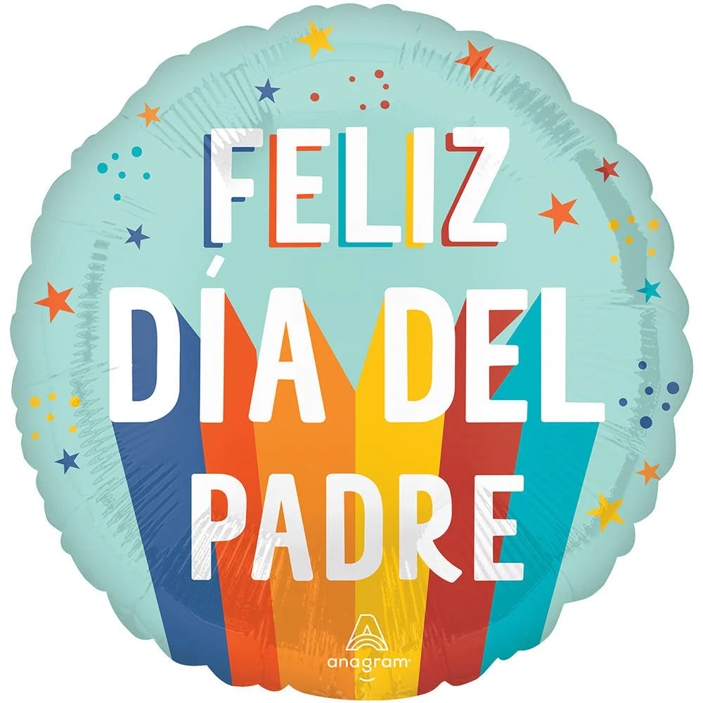 18 inch PLAYFUL STRIPES FELIZ DIA DEL PADRE