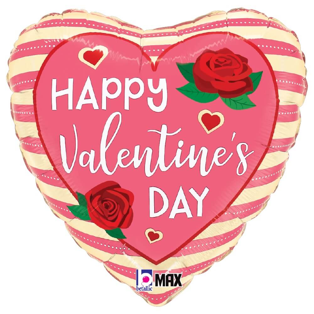 18 inch ROSE STRIPES VALENTINE