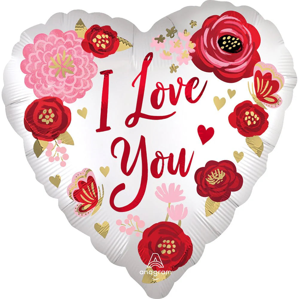 18 inch SATIN LOVE YOU FLOWERS