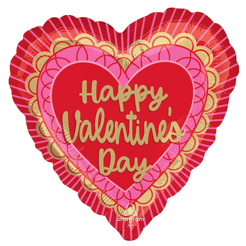 18 inch VALENTINE SCALLOPED SWEETHEARTS