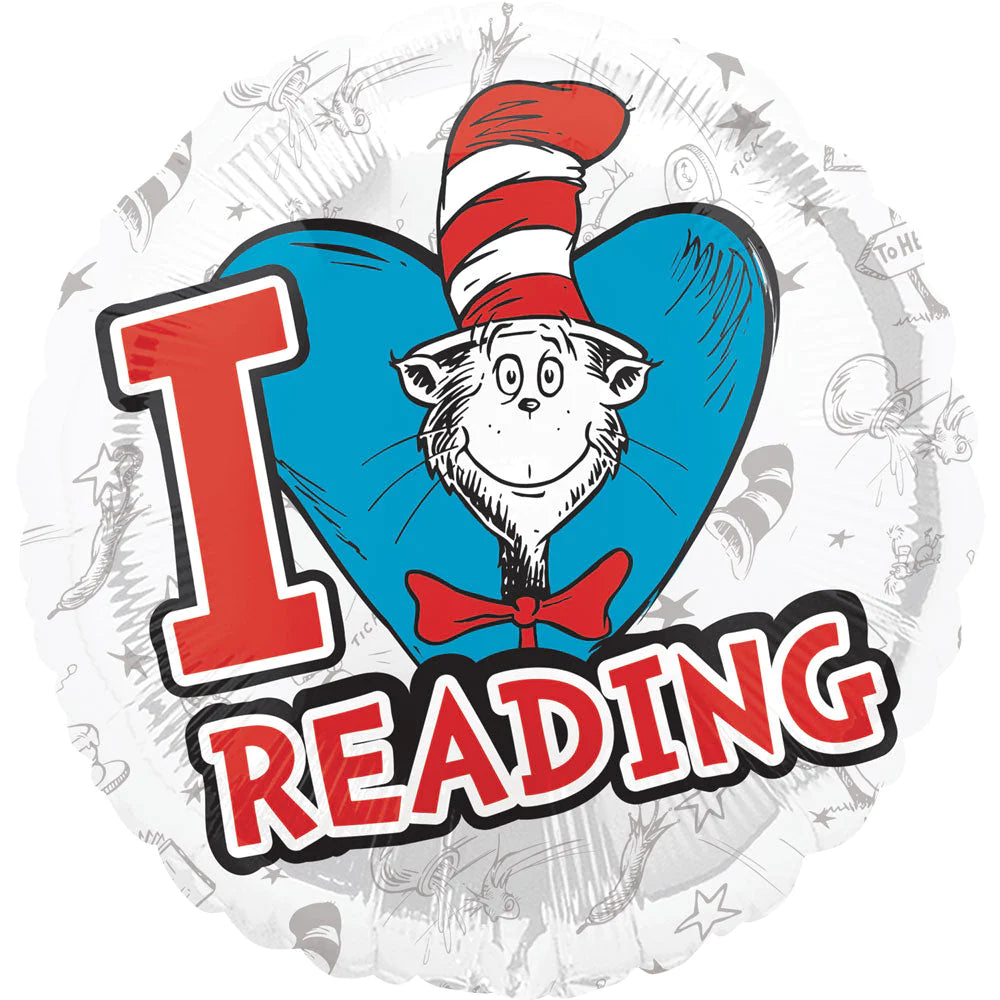 Dr. SEUSS I love Reading Balloon - 18 INCH