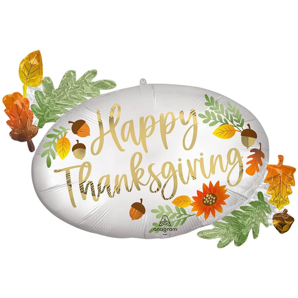 Pilgrim Turkey Balloon: Thanksgiving Fall Decor (Air-Fill)