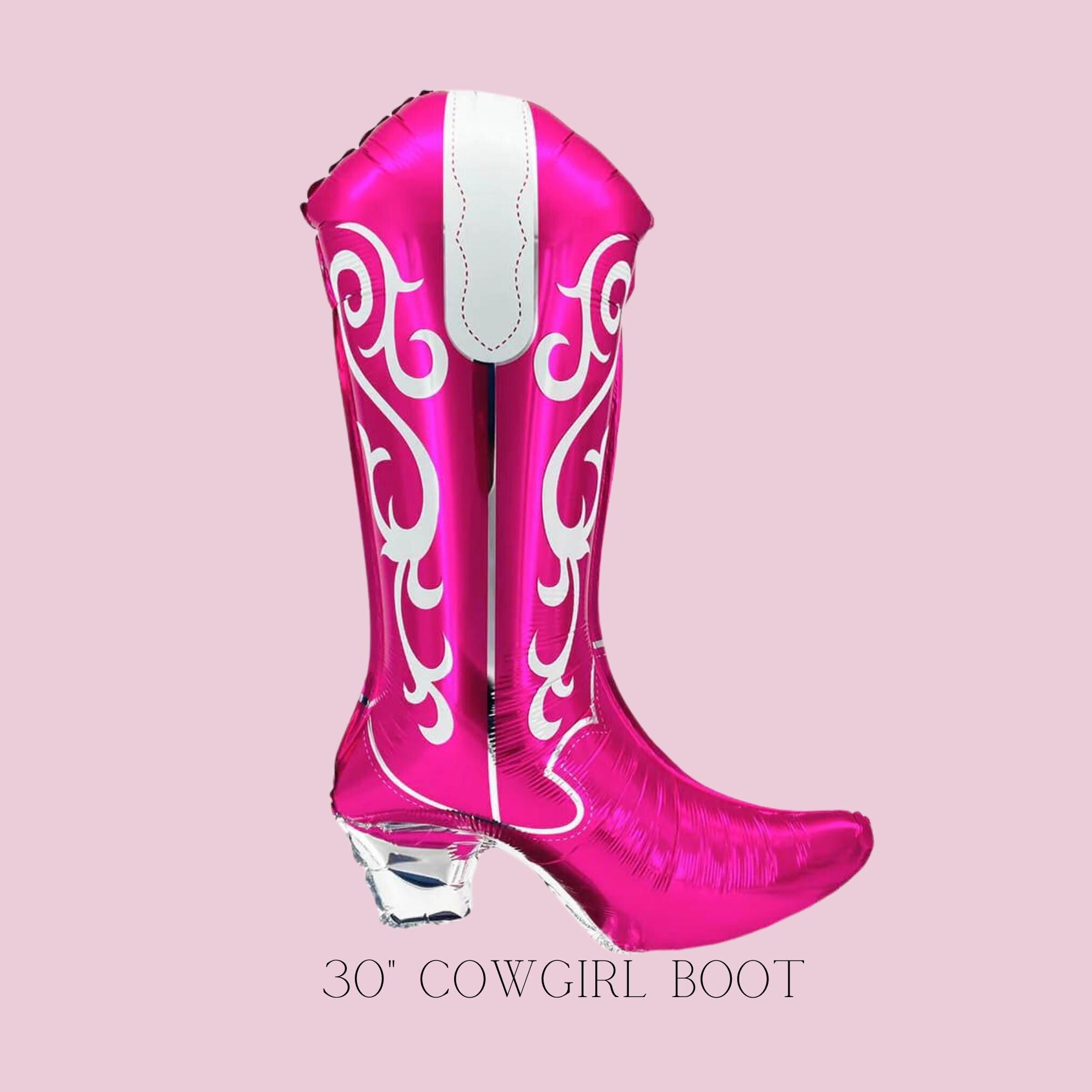 Disco Cowgirl Boot Balloon: Pink Western Party Decorations