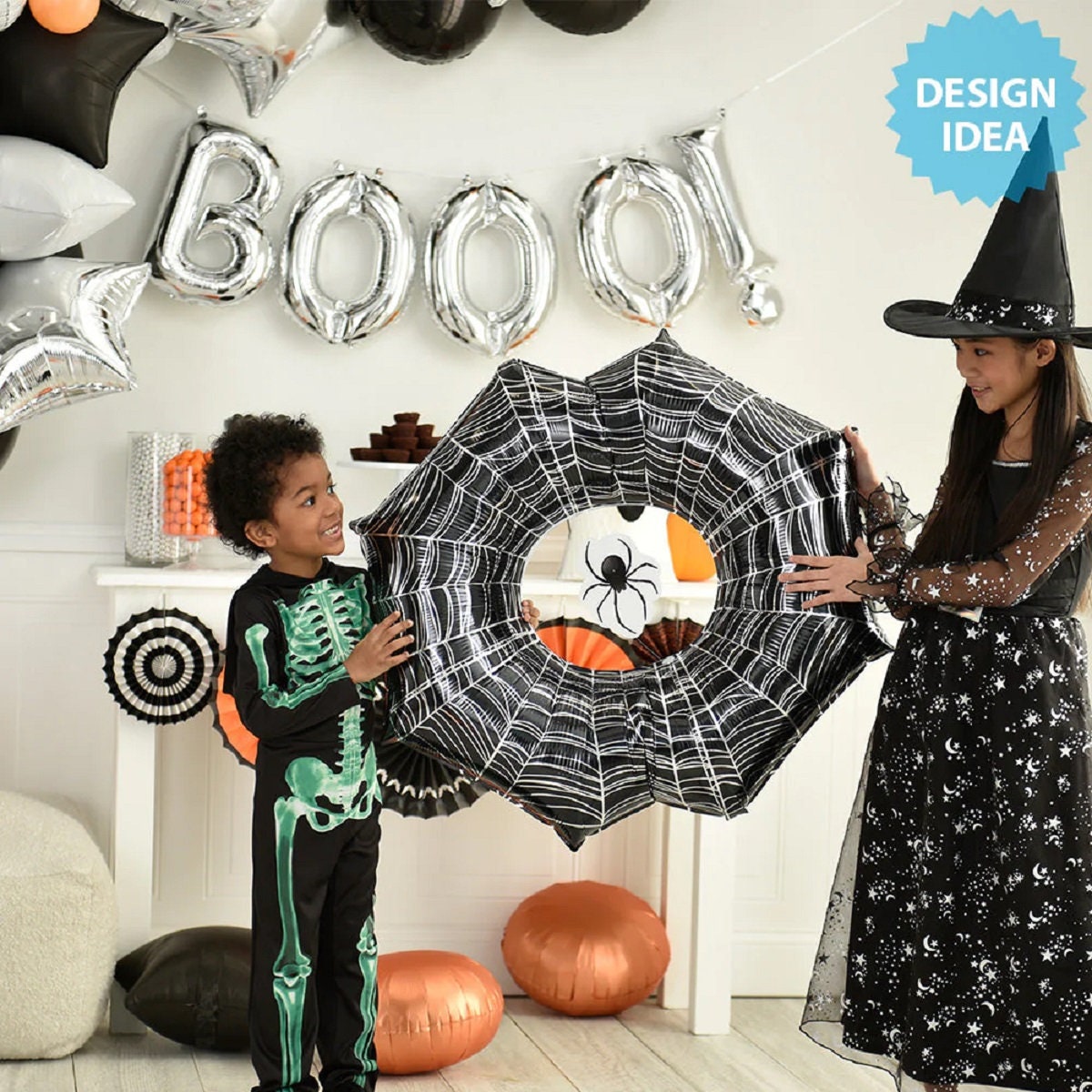 53" Halloween Ghost AirLoonz Balloon: Kid-Friendly Party Decor