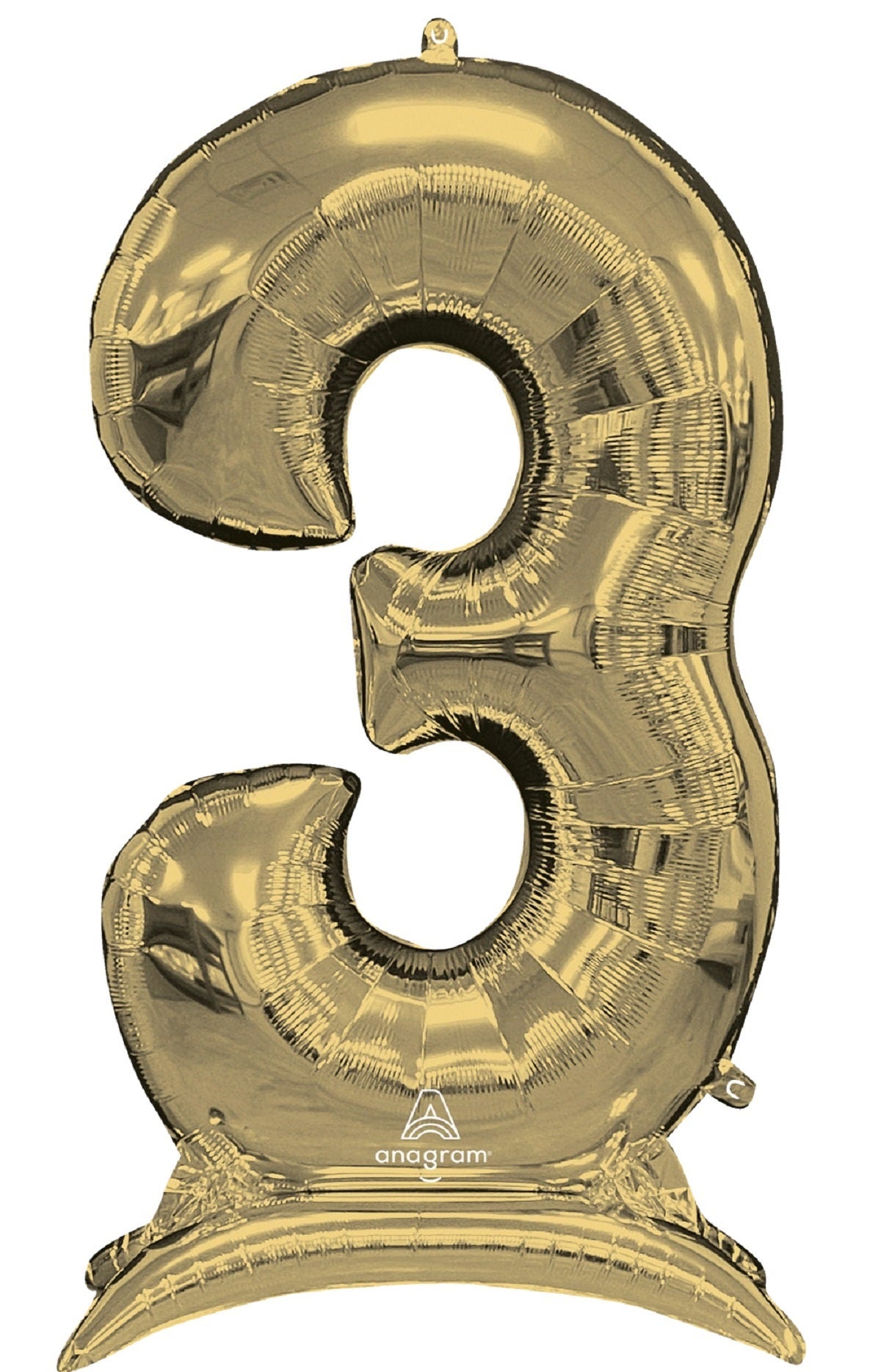 Giant 52" White Gold Standing Number Balloon: Anniversary, Birthday, New Year