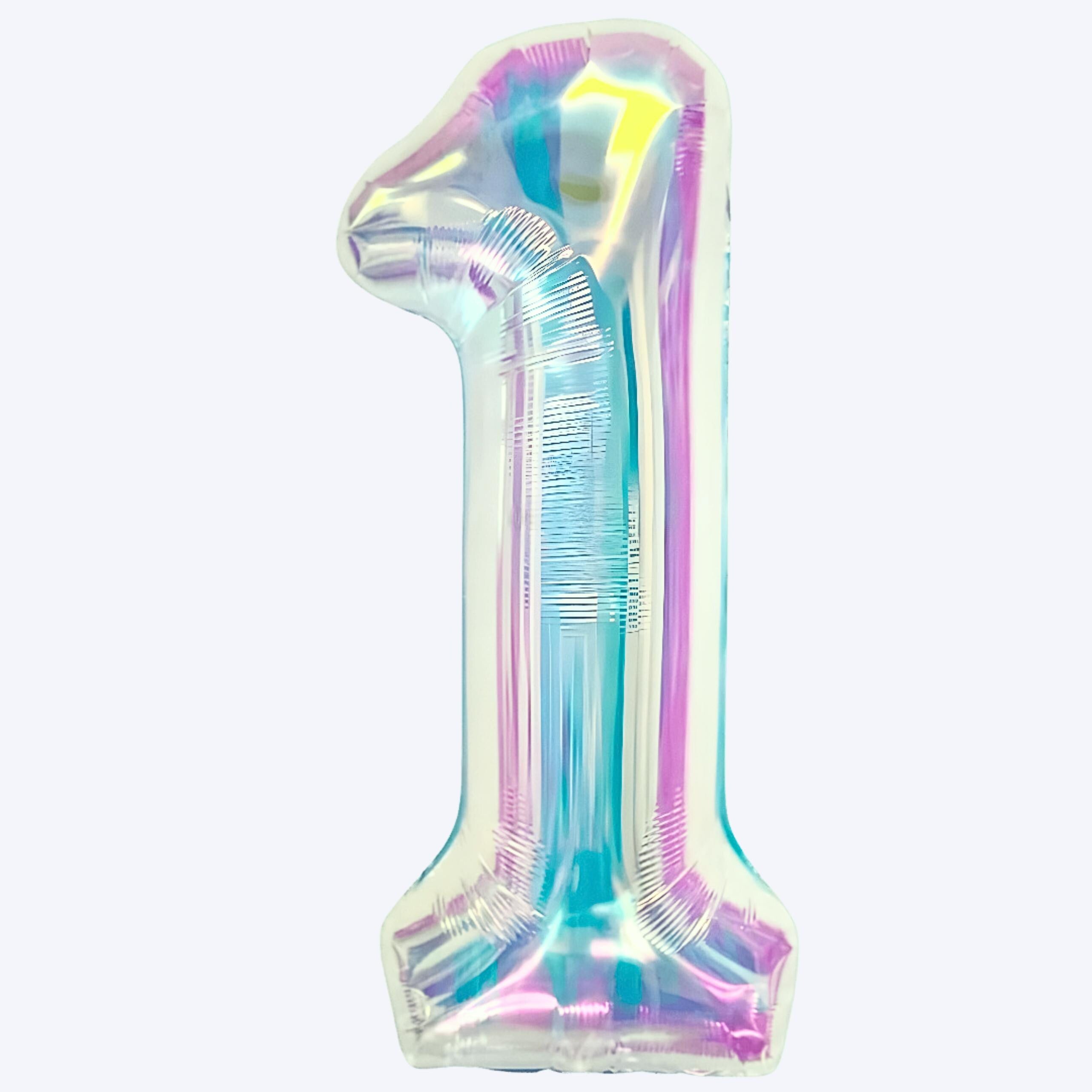 IRIDESCENT NUMBER BALLOON - 34 INCH (AIR FILL ONLY)