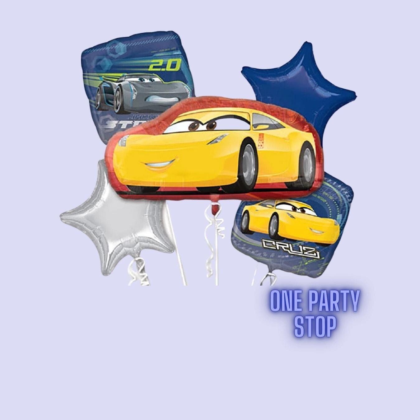 Cars 3 Balloons: Cruz Ramirez & Lightning McQueen Party Decor (5pc)